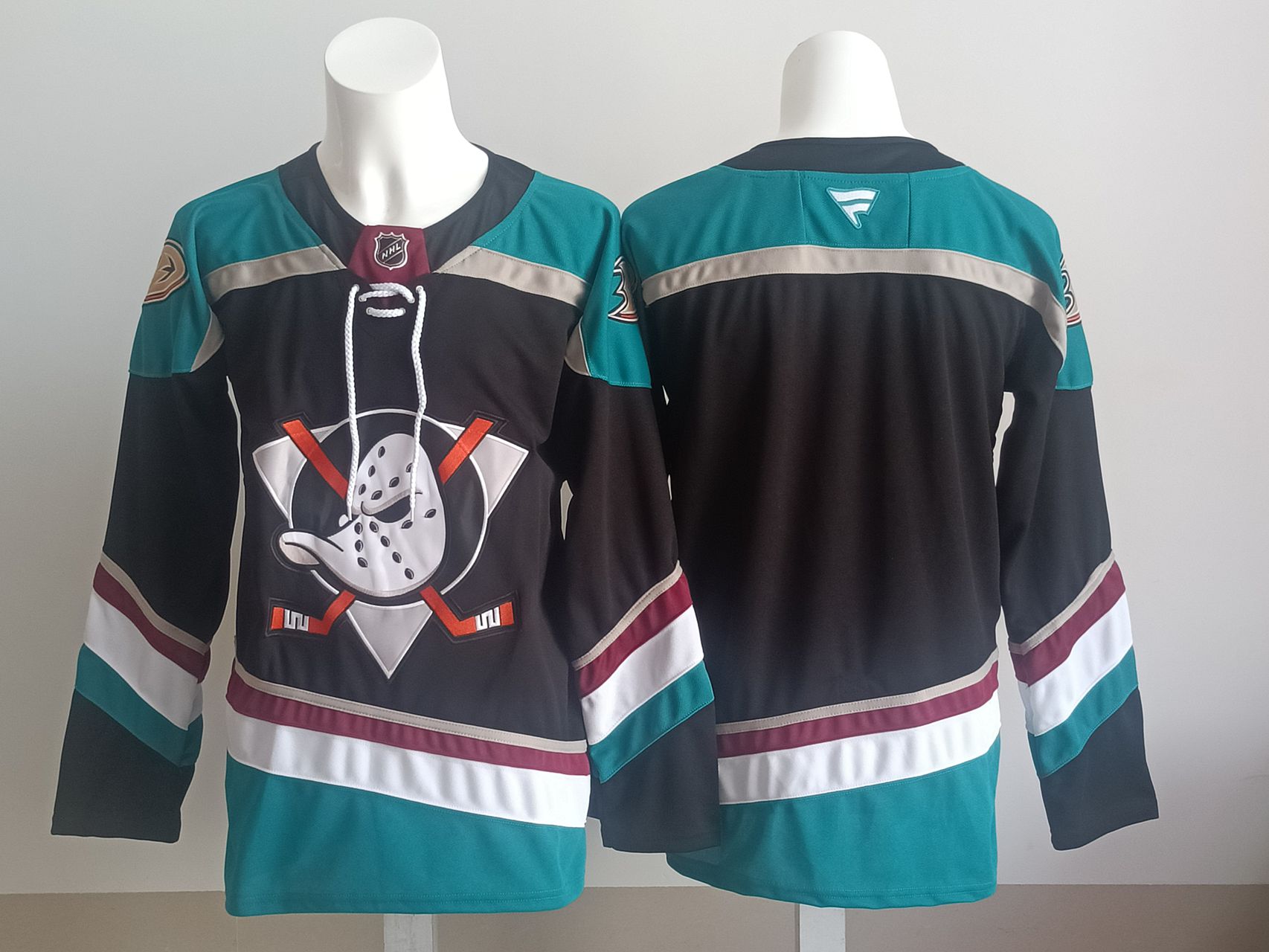 Men Anaheim Ducks Blank Black Throwback 2025 NHL Jersey style 001